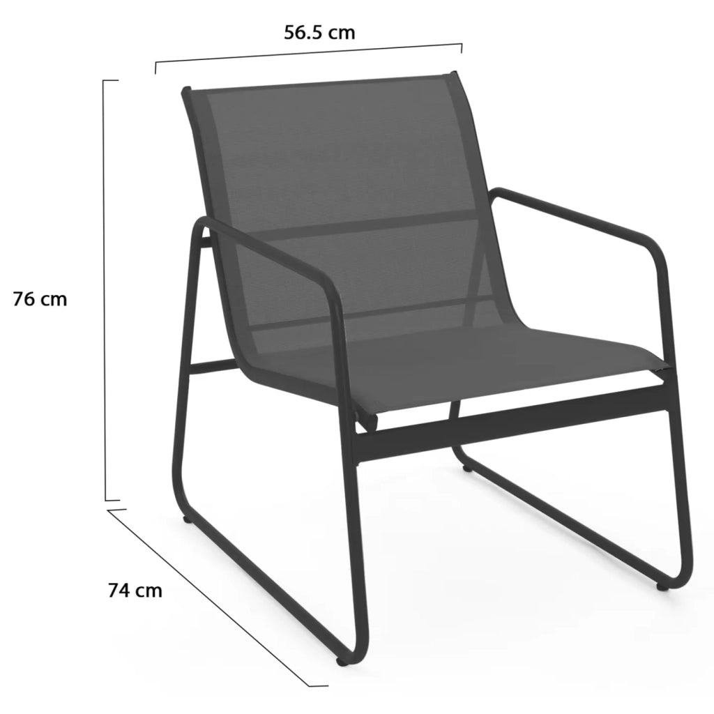 IDMarket - Set di mobili da giardino bassi MALAGA 6 posti con 2 divani, poltrone e tavolo in grigio antracite