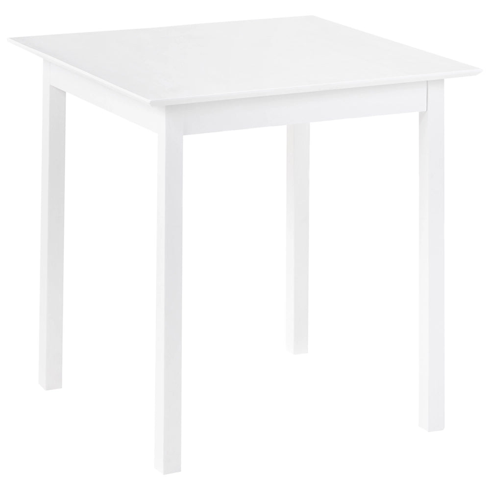 Tavolo da pranzo in legno di pino bianco 75x75 cm, design minimalista scandinavo, tavolo da cucina