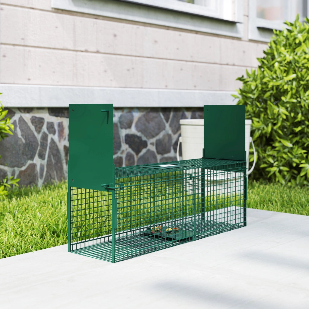 Gabbia Trappola per Animali ¨C zephmum ¨C Verde Scuro 60x18x20cm