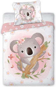 Set di coperte per lettino, 100 x 135 cm, 100% cotone, morbido e colorato, set di coperte per lettino per bambini, adatto per ragazze e ragazzi, coperte per lettino di alta qualità e facile da pulire con chiusura a zip, modello 015