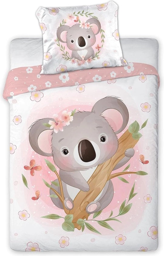Set di coperte per lettino, 100 x 135 cm, 100% cotone, morbido e colorato, set di coperte per lettino per bambini, adatto per ragazze e ragazzi, coperte per lettino di alta qualità e facile da pulire con chiusura a zip, modello 015
