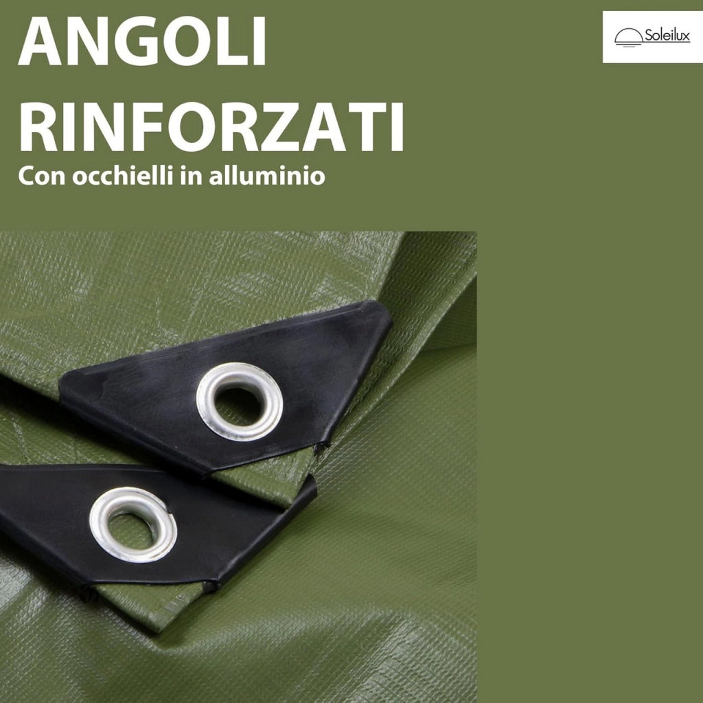Telo Copertura Frangivista in PVC con Occhielli per Ringhiera e Balcone 90cm x 3mt - VERDE