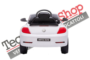 Auto Elettrica per Bambini Volkswagen Maggiolino New Beetle Small 12V-Bianco