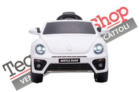 Auto Elettrica per Bambini Volkswagen Maggiolino New Beetle Small 12V-Bianco