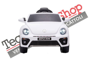 Auto Elettrica per Bambini Volkswagen Maggiolino New Beetle Small 12V-Bianco