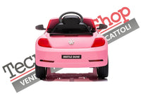 Auto Elettrica per Bambini Volkswagen Maggiolino New Beetle Small 12V-Rosa
