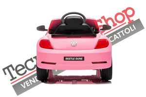 Auto Elettrica per Bambini Volkswagen Maggiolino New Beetle Small 12V-Rosa