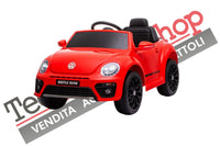 Auto Elettrica per Bambini Volkswagen Maggiolino New Beetle Small 12V-Rosso