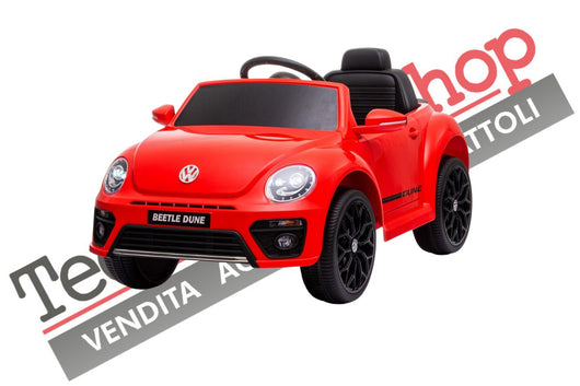 Auto Elettrica per Bambini Volkswagen Maggiolino New Beetle Small 12V-Rosso