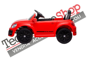 Auto Elettrica per Bambini Volkswagen Maggiolino New Beetle Small 12V-Rosso