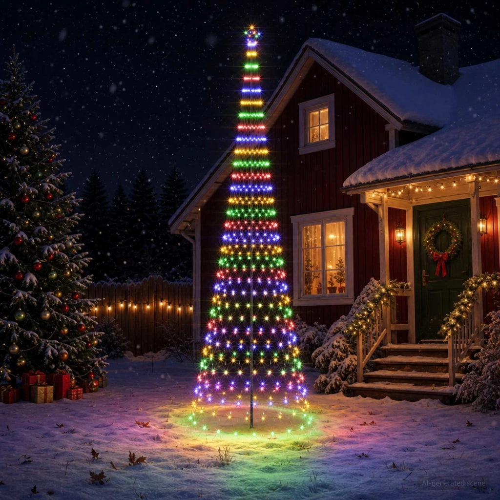 Albero di Natale LED EKENAS 500 cm 550 LED Multicolore Ferro 42053612