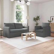 Set di divani 2 pcs Grigio Scuro 156 x 82 x 85 cm Tessuto