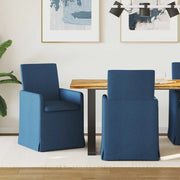 Sedie da pranzo 2 pcs Blu 57 x 67 x 95 cm Tessuto 42017911