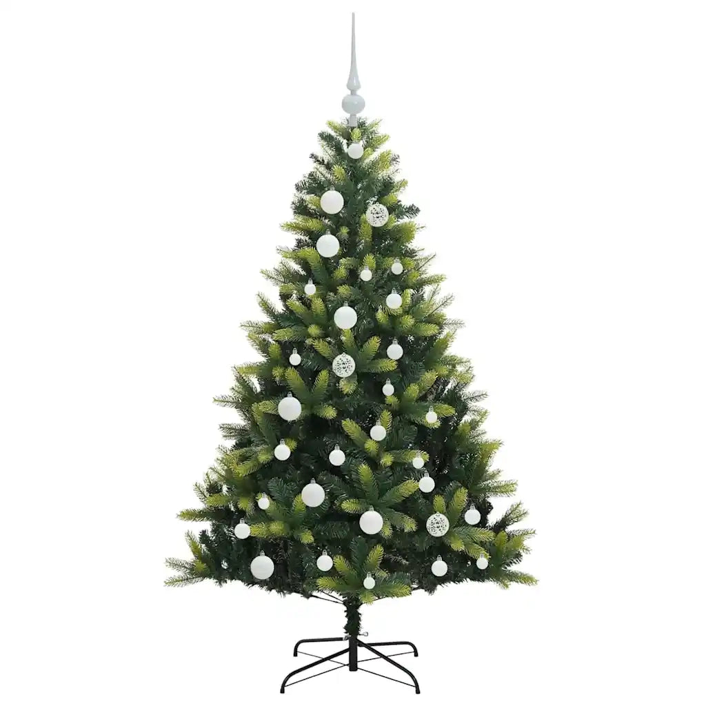 Albero di Natale Artificiale Pieghevole 150 LED Verde 120 cm 3395976