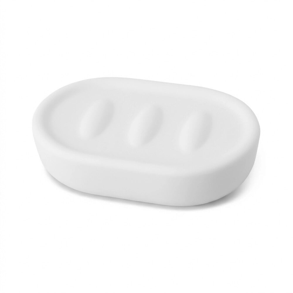 Porta sapone bagno bianco in ceramica antibatterica Sidney
