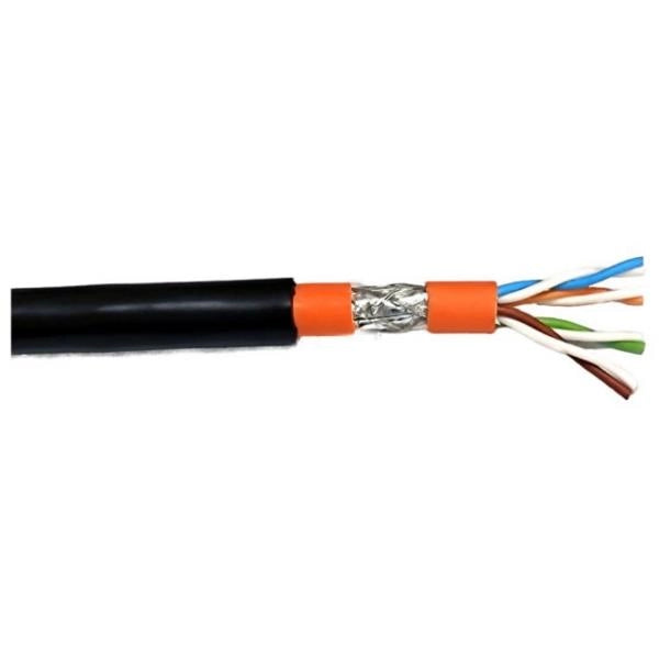Matassa S/FTP Cavo Cat. 7 Rame per Interno Esterni 100m Rigido Nero
