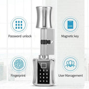 Deurslot 3-in-1 con riconoscimento impronte digitali, chiave e codice di accesso - 70 mm.