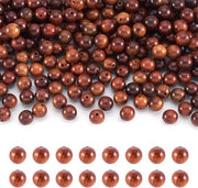 Kralen in legno 300 pezzi - Ronde Kralen Gewaxate - 8 mm - 1,5 mm Foro - Colore Naturale - Ideali per Gioielli e Ricami - Gioiellikralen