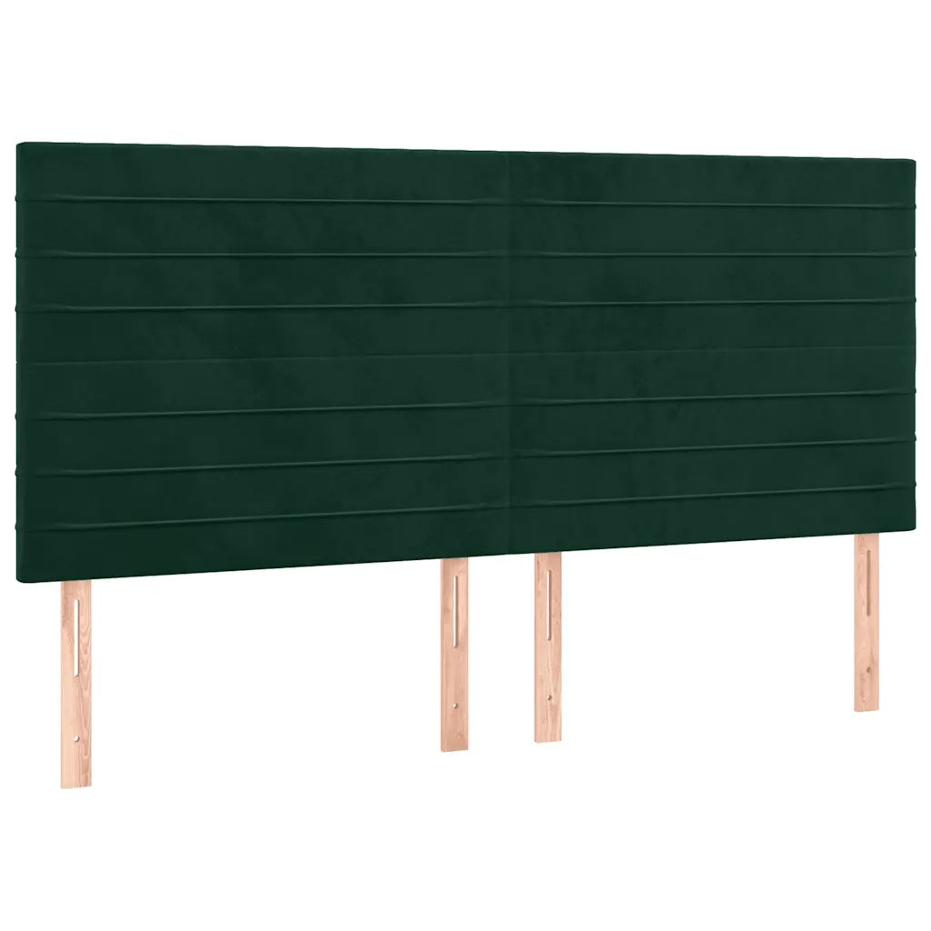 Giroletto con Testiera-Struttura Letto Verde Scuro 180x200 cm in Velluto 521628