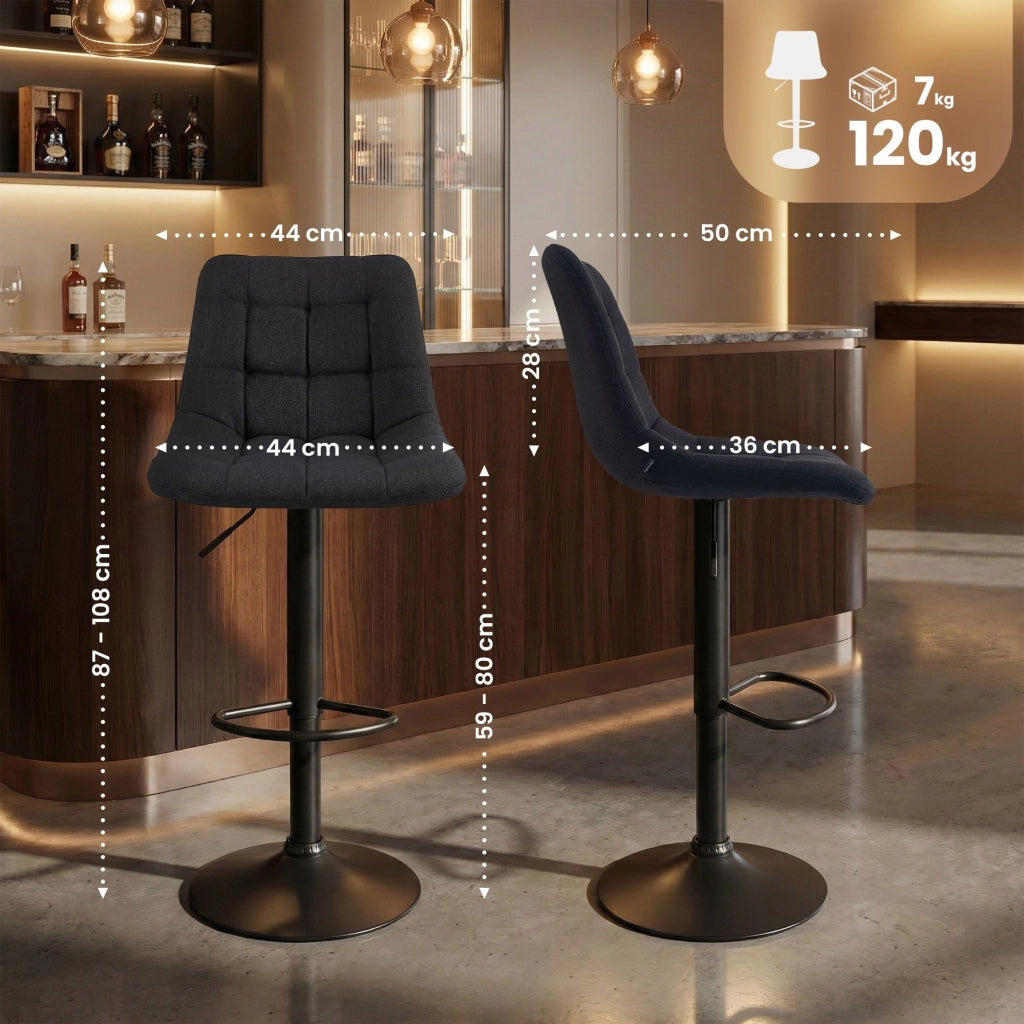 Sgabello da bar in tessuto Mapun 1