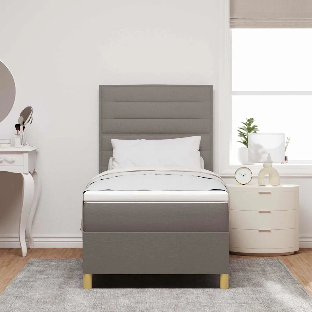 Letto a Sorgente LED con materasso Talpa 90 x 200 cm Tessuto 3342995
