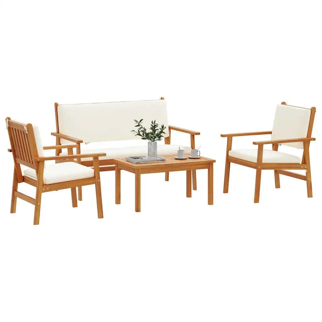Set Divano da Giardino 4 pcs Marrone 120 x 65,5 x 79 cm 3325227