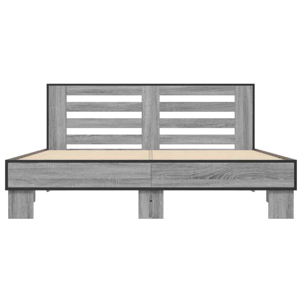 Giroletto Grigio Sonoma 150x200 cm in Legno Multistrato Metallo