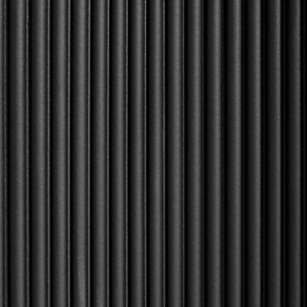 Tavolino con piano in MDF bianco design scanalato 40 x 50 cm nero stile moderno Soggiorno