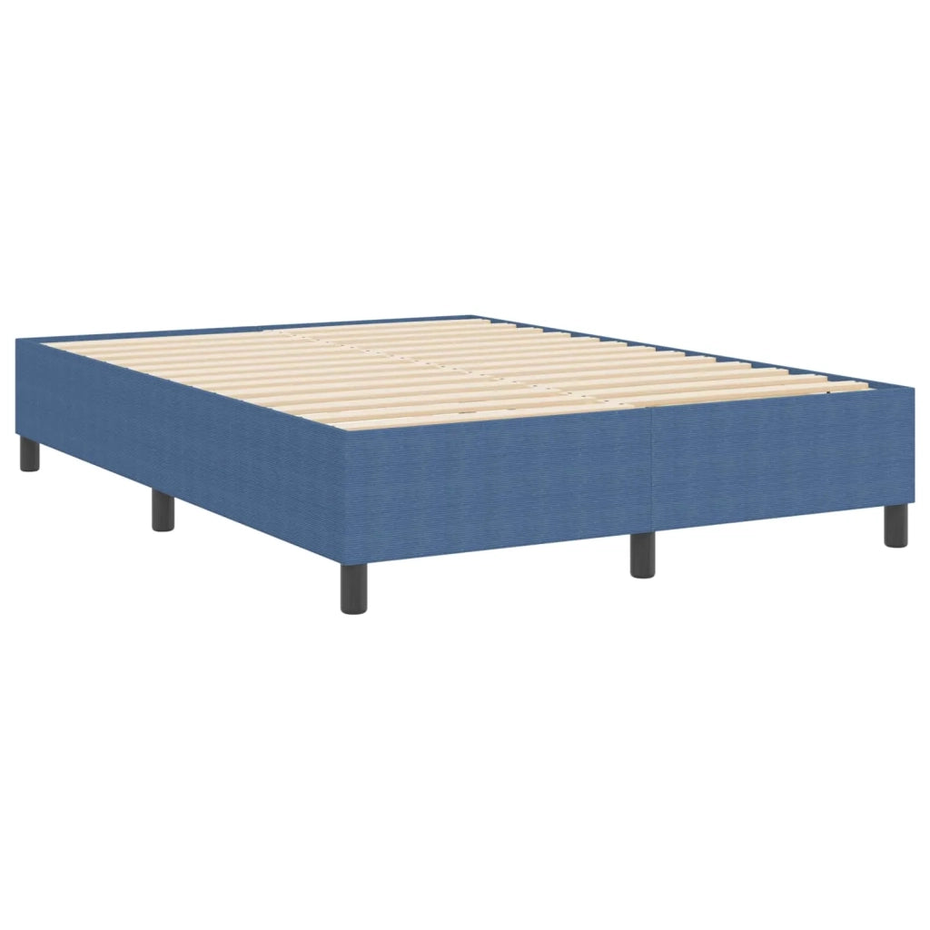 Struttura letto piattaforma-Giroletto-Rete del Letto Blu 140 x 200 cm Tessuto in Cords