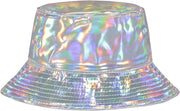 Cappello impermeabile punk hiphop hologram argento - unisex - 55/58 cm