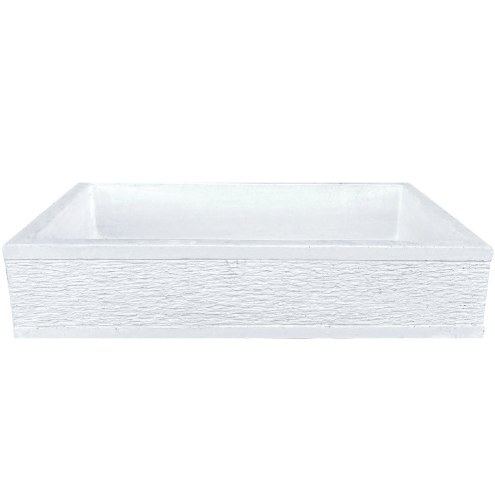 Pilozza serie grecale cemento finitura zigrinata l.45 x p.35 x h.16 cm