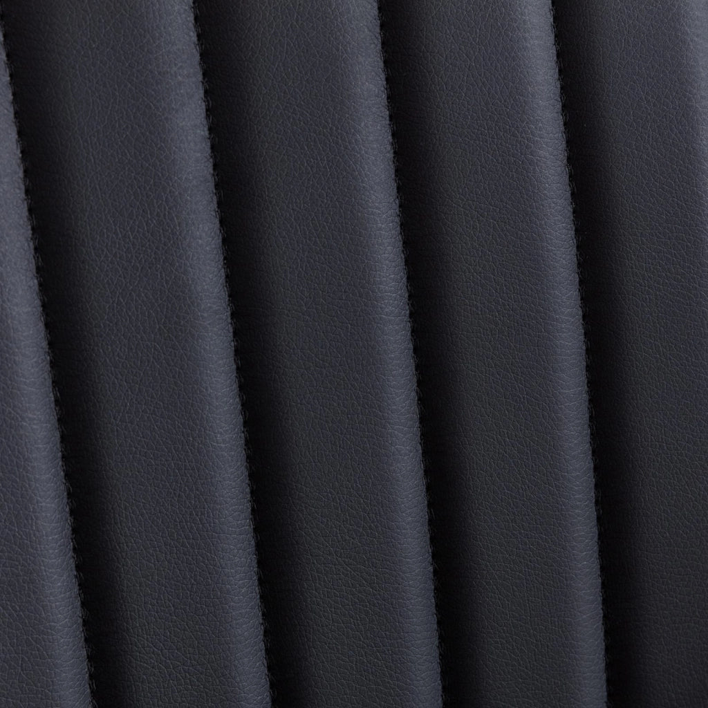 Sedie da Pranzo Set 2 Pezzi Retr¨° ¨C MINIMAL ¨C Similpelle Nera, Schienale Legno, Gambe Metallo