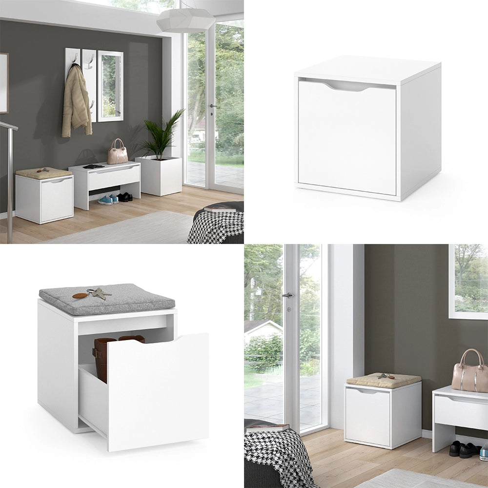Vicco Panca scarpiera da ingresso Bianco 40 x 40.6 cm