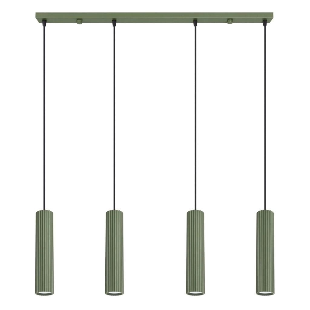 Lampada a sospensione KARBON 4L verde oliva