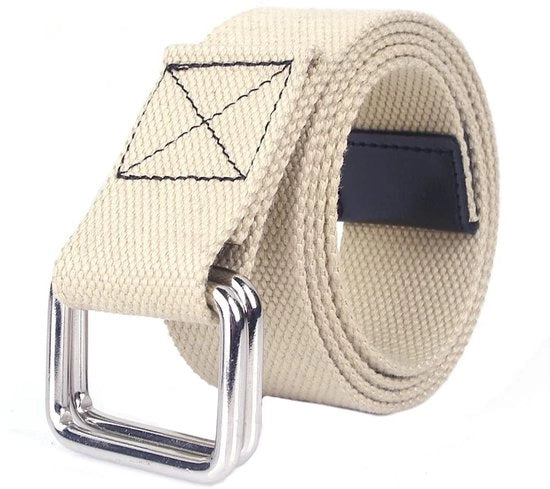 Cinturone in Pelle di Canapa Ristrutturabile - Doppio Anello - Cinturone Unisex - Pelle di Canapa di Alta Qualità - Comodo e Duraturo - 110 cm