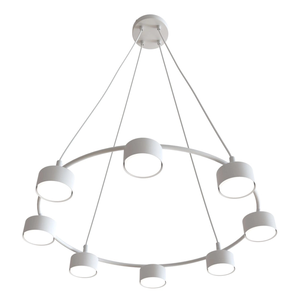 Lampadario sospeso STARLIT bianco 8 luci GX53 Emibig