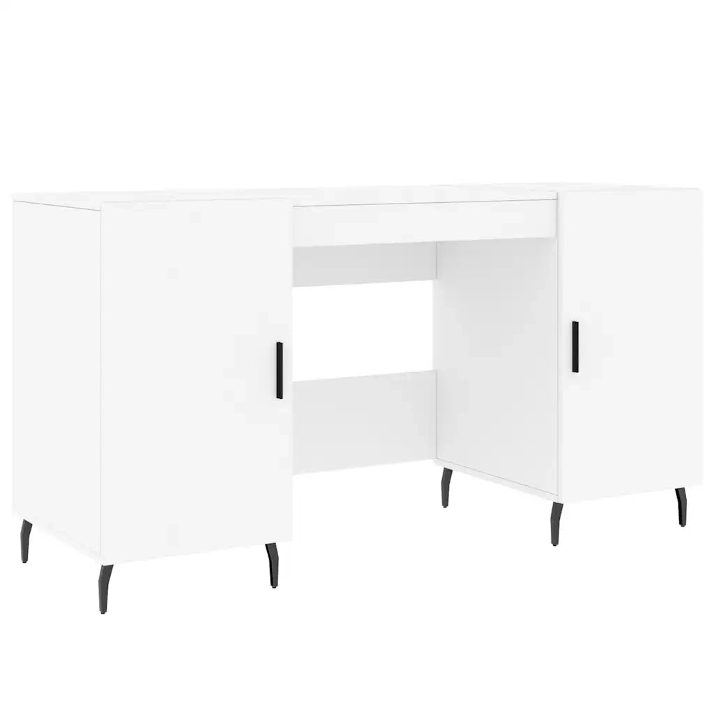 Scrivania | Tavolo da Ufficio Bianca 140x50x75 cm in Legno Multistrato