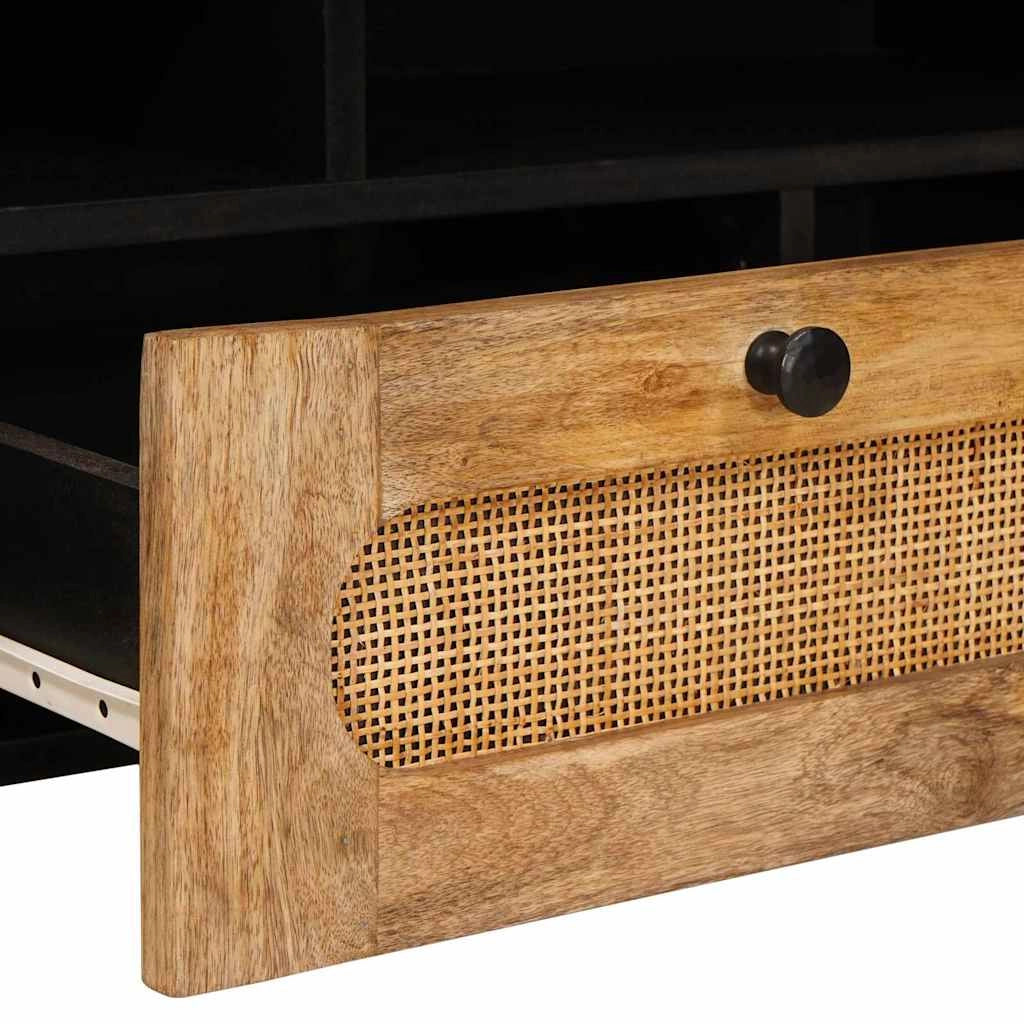 Mobile porta TV rettangolare moderno in stile minimalista 100 x 33 x 46 cm in legno di mango marrone 02_0057792