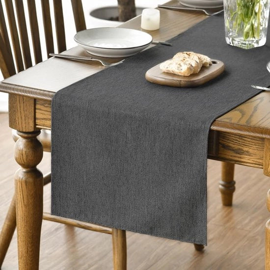 Tavolo da Cucina da Soggiorno in Tela Gialla, Inverno, 40x240 cm, Decorazione da Tavola, Estivo-Invernale, da 40x240 cm