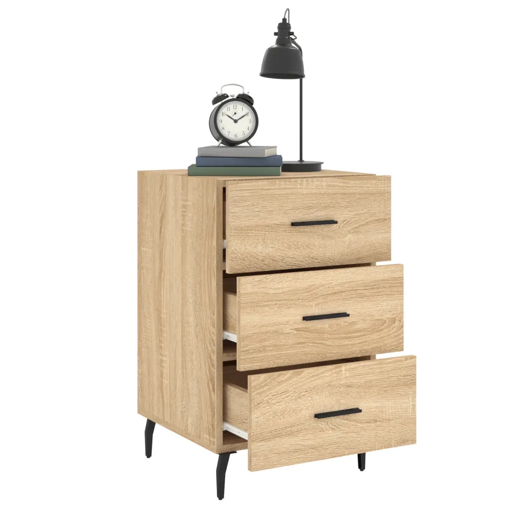 Comodino Rovere Sonoma 40x40x66 cm in Legno Multistrato 827679