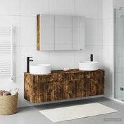 Set di Armadi da Bagno 4 pcs Rovere Fumo 103,5 x 15,5 x 70 cm 3406667