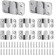 Montanti di fissaggio per mobili in acciaio inossidabile - 10 pezzi - Fissaggio per parete - Connector per mobili - Maniglie di sostegno - Robuste - Supporta fino a 30 kg - Montanti per mobili