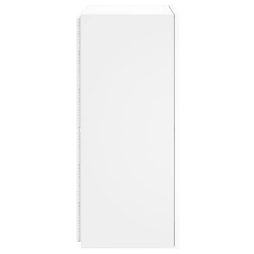 Mobile TV a Parete con Luci LED Bianco 40,5x35x80 cm 837260