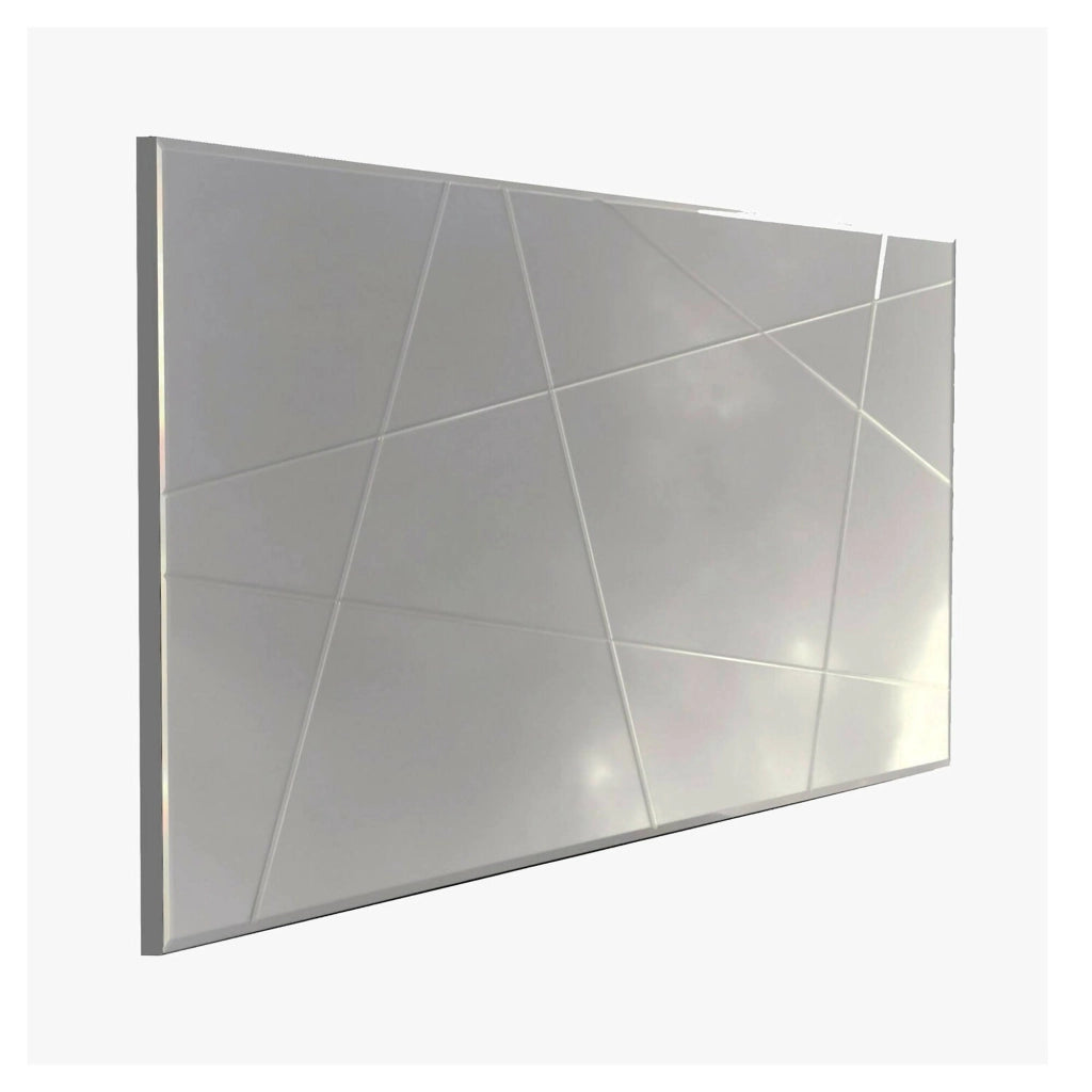 Thalatte, Specchio Materiale Struttura in Legno Nobilitato, 2.2x62h cm Argento