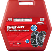 Set due pezzi catene da neve 16MM gruppo 240 per SUV 4x4 e trasporto leggero
