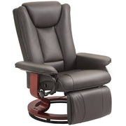 Poltrona relax girevole reclinabile ¨C zephmum ¨C similpelle marrone