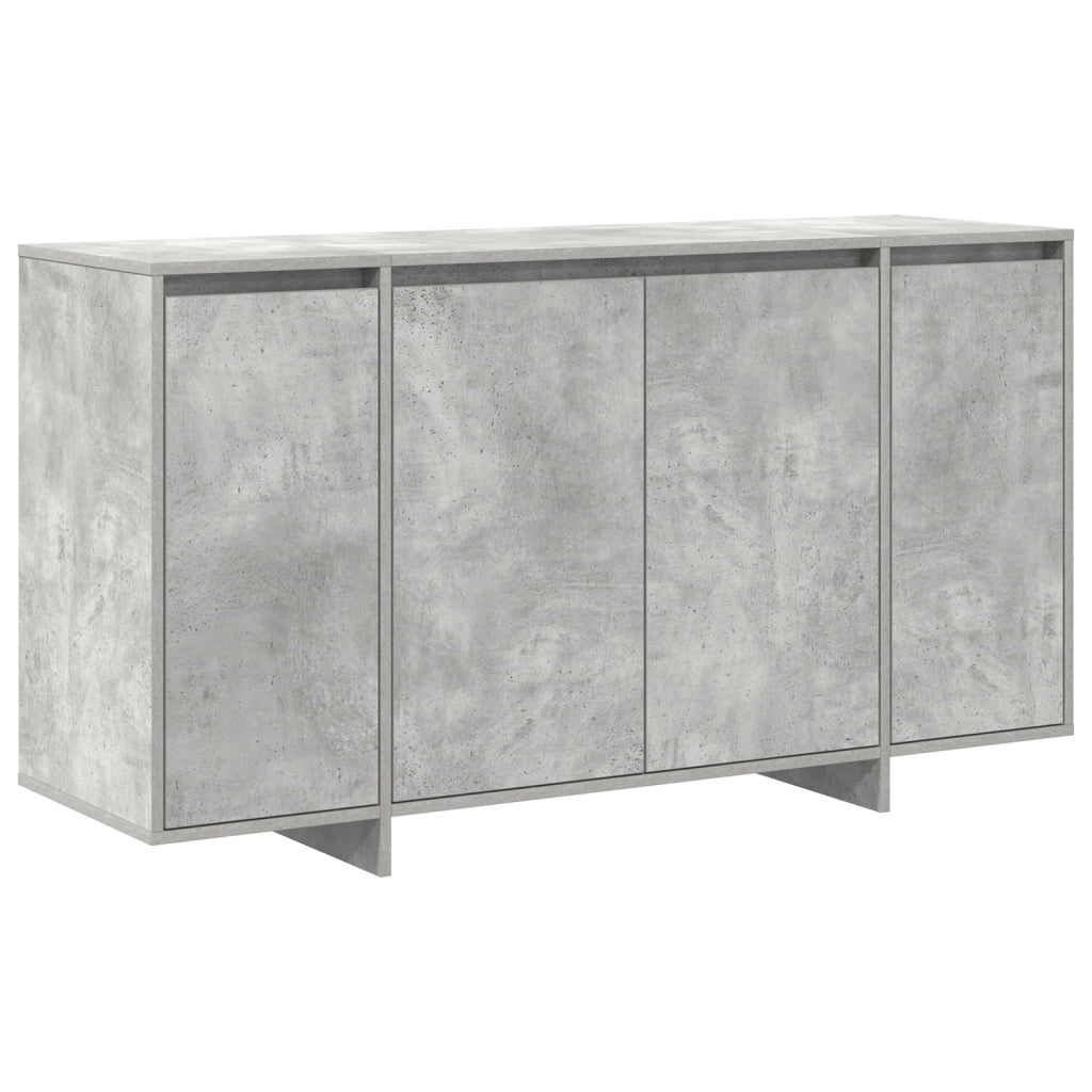 Credenza Grigia in Cemento Grigio cemento Legno ingegnerizzato
