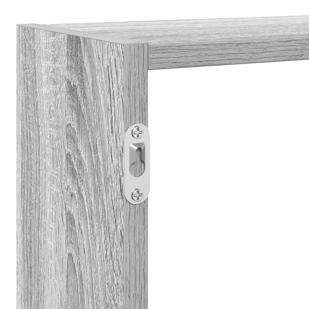 Mensola a Cubo da Parete 7 Scomparti Truciolato Grigio Sonoma 860027