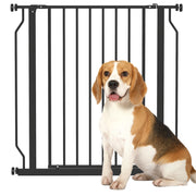 Cancelletto per Cani Estensibile e Regolabile 75-85x76 cm in Acciaio e ABS Nero