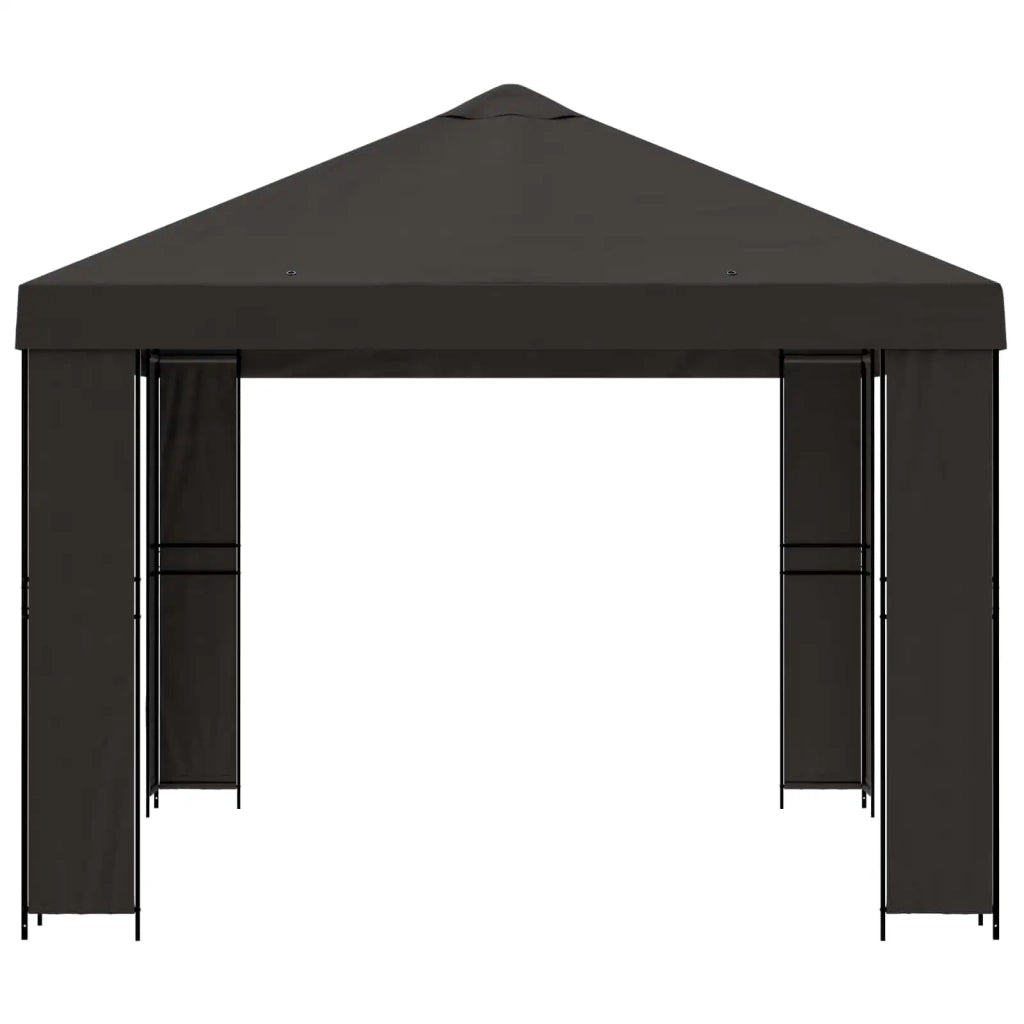 Gazebo 4 × 3 m Antracite Poliestere e Acciaio 190 900375